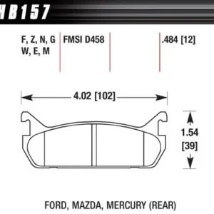 Bezpieczna płatność HB157W.484 HAWK Performance DTC-60 Klocki hamulcowe