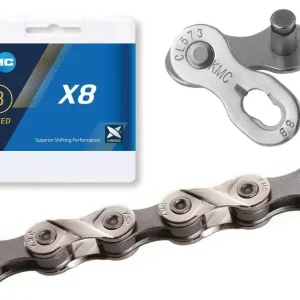 Łańcuch KMC X8 srebrno-szary 6/7/8 rzędowy (X8-93) Oferta