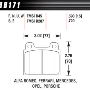 HB171F.590 Performance HPS Klocki hamulcowe (kpl.) Autentyczny
