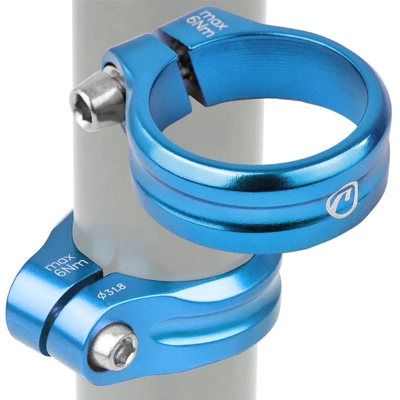 Obejma podsiodłowa Accent EXE 31.8 mm niebieska anodowana Tylko dziś