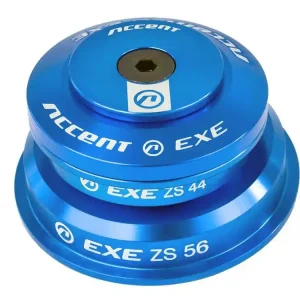 Stery pół-zintegrowane Accent HSI-EXE Taper 1-1/8"-1.5" ZS44/ZS56, niebieskie, łożyska maszynowe Wyprzedaż