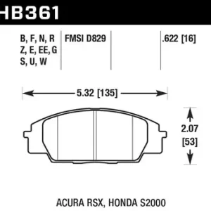 Promocja HB361N.622 HAWK Performance HP PLUS Klocki hamulcowe (kpl.)
