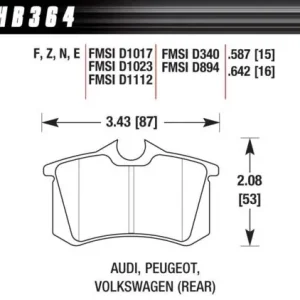 Ostatnia szansa HB364F.642 Performance HPS Klocki hamulcowe (kpl.)