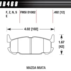 Wysoka jakość HB468S.492 HAWK Performance HT-10 Klocki hamulcowe