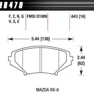 Ostatnia szansa HB470F.643 HAWK Performance HPS Klocki hamulcowe (kpl.)