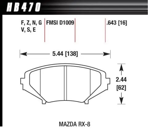 Ostatnia szansa HB470F.643 HAWK Performance HPS Klocki hamulcowe (kpl.)