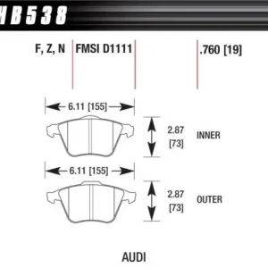HB538B.760 Performance HPS Klocki hamulcowe (kpl.) Wysoka jakość