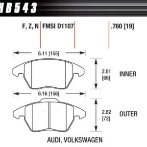 Nowość HB543B.760 HAWK Performance HPS 5.0 Klocki hamulcowe