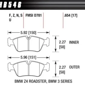HB546S.654 HAWK Performance HT-10 Klocki hamulcowe Bezpieczna płatność