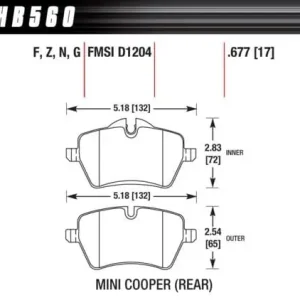 HB560G.677 HAWK Performance DTC-60 Klocki hamulcowe Wyprzedaż