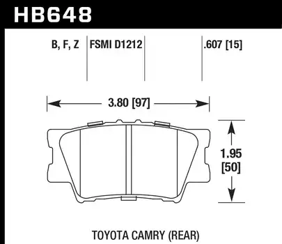 HB648F.607 HAWK Performance HPS Klocki hamulcowe (kpl.) Ostatnia szansa