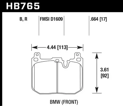HB765B.664 HAWK Performance HPS 5.0 Klocki hamulcowe samochodowe (kpl.) Zwrot pieniędzy