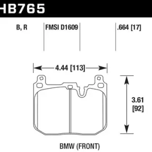 Oferta limitowana HB765N.664 HAWK Performance HP PLUS Klocki hamulcowe (kpl.)