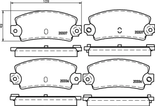 MDB1065 M1155 MINTEX KLOCKI HAMULCOWE Darmowa dostawa