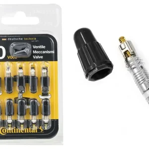 Wkład do wentyla Presta 10 szt. z plastikowym kapturkiem + kluczyk Nowość