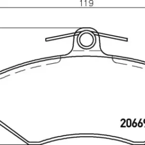 Wysoka jakość MDB1253 M1155 MINTEX KLOCKI HAMULCOWE