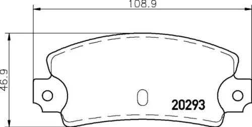 Popularny MDB1258 M1155 MINTEX KLOCKI HAMULCOWE