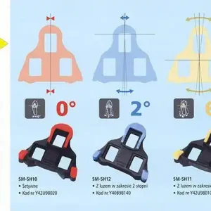Darmowa dostawa Bloki pedałów Shimano SPD SL SM-SH12 niebieskie 2 stopnie luzu
