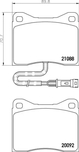 Oryginalny MDB1323 M1166 MINTEX KLOCKI HAMULCOWE