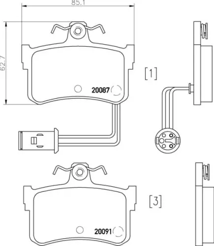 Oferta limitowana MDB1343 M1155 MINTEX KLOCKI HAMULCOWE