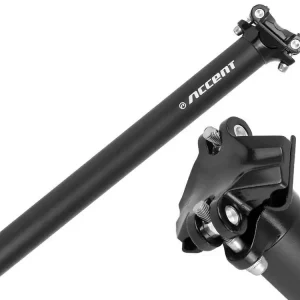 Wspornik siodła Accent SP-428 27,2 mm, czarny piaskowany Premium