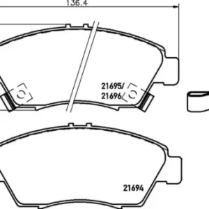 MDB1610 M1155 MINTEX KLOCKI HAMULCOWE Oryginalny