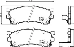 Wysoka jakość MDB1678 M1144 MINTEX KLOCKI HAMULCOWE