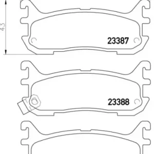 Autentyczny MDB1705 M1155 MINTEX KLOCKI HAMULCOWE