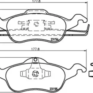 Darmowa dostawa MDB1958 M1155 MINTEX KLOCKI HAMULCOWE