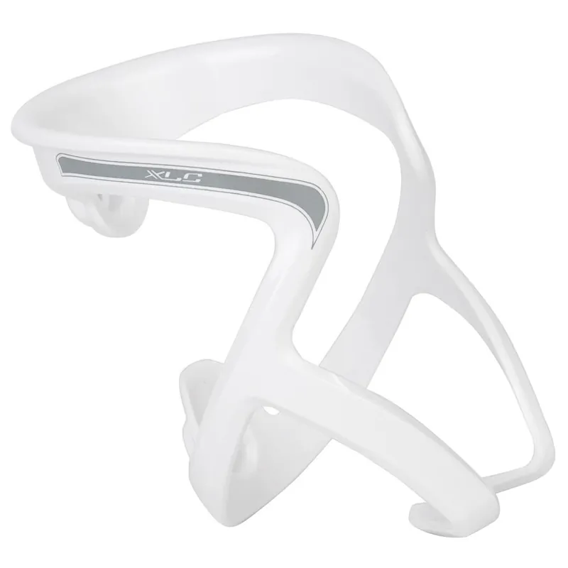 Koszyk na bidon XLC, biały, szara grafika Wyprzedaż