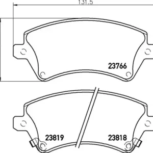 Oryginalny MDB2257 M1144 MINTEX KLOCKI HAMULCOWE