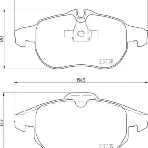Autentyczny MDB2262 M1144 MINTEX KLOCKI HAMULCOWE