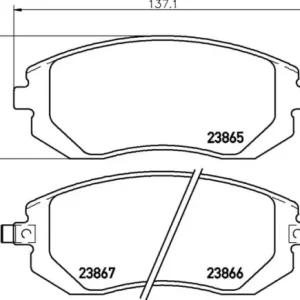 Autentyczny MDB2274 M1144 MINTEX KLOCKI HAMULCOWE