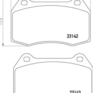 Wysoka jakość MDB2341 M1155 MINTEX KLOCKI HAMULCOWE