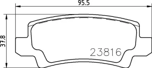 MDB2596 M1144 MINTEX KLOCKI HAMULCOWE Autentyczny