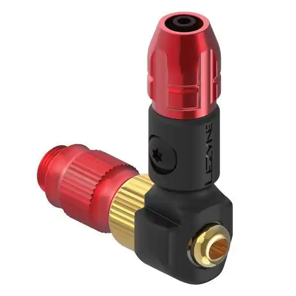 Końcówka do pompki Lezyne ABS-1 Pro HP Chuck Presta / Schrader / Dunlop, czerwona, aluminium Oryginalny