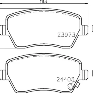 Ostatnia szansa MDB2796 F4R 17.30 MINTEX KLOCKI HAMULCOWE