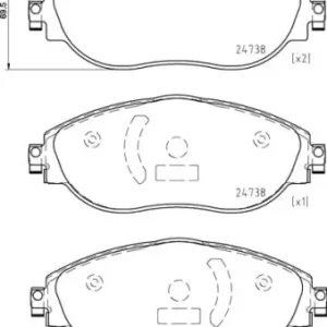 Niska cena MDB3173 M1144 MINTEX KLOCKI HAMULCOWE