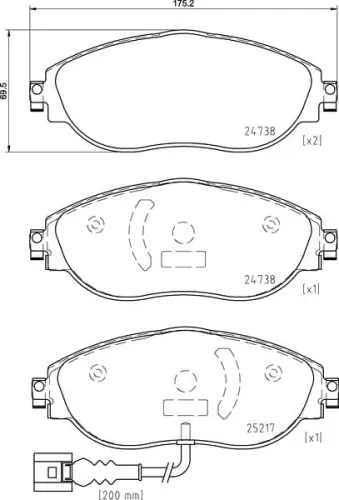 Niska cena MDB3173 M1144 MINTEX KLOCKI HAMULCOWE