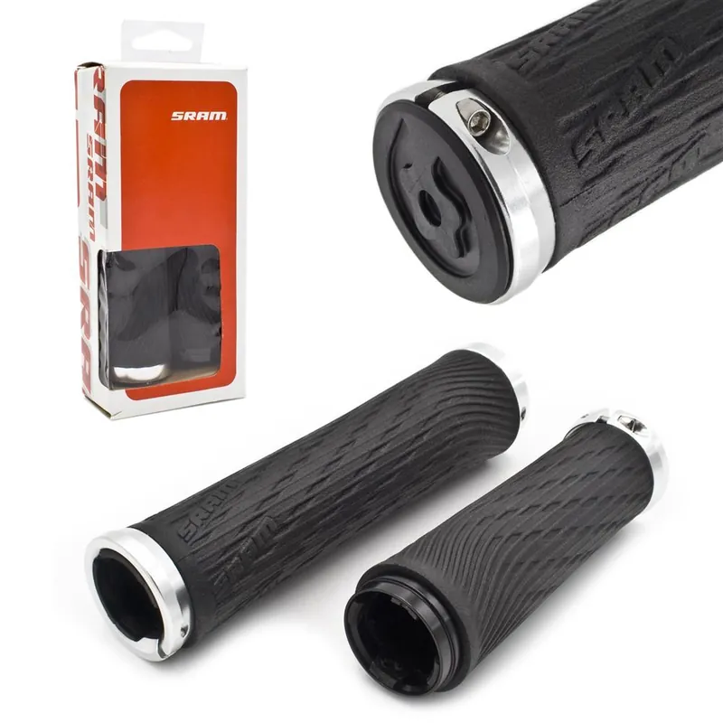 Chwyty kierownicy Sram Locking Grips do manetki XX1 Grip Shift 100mm i 122mm czarne ze srebrną obejmą Darmowa dostawa
