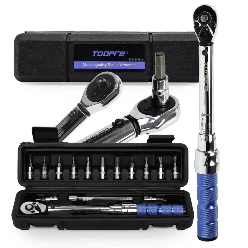 Wyprzedaż Klucz dynamomentryczny Toopre TL 2-24 Nm z zestawem nasadek