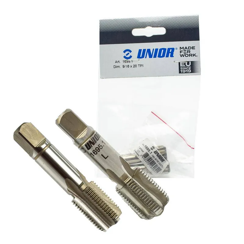 Gwintowniki do korb Unior 1695.1, prawy / lewy, 9/16x20 TPI Wysoka jakość