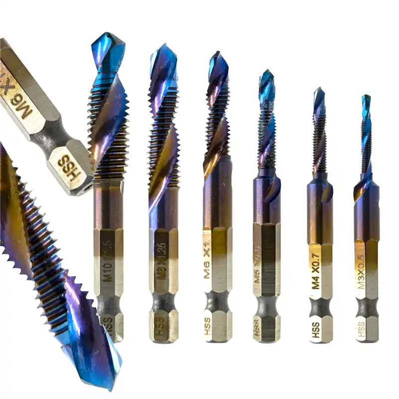 Wiertła gwintujące M3 - M10, gwintowniki, HSS, zestaw 6 szt. Nowość