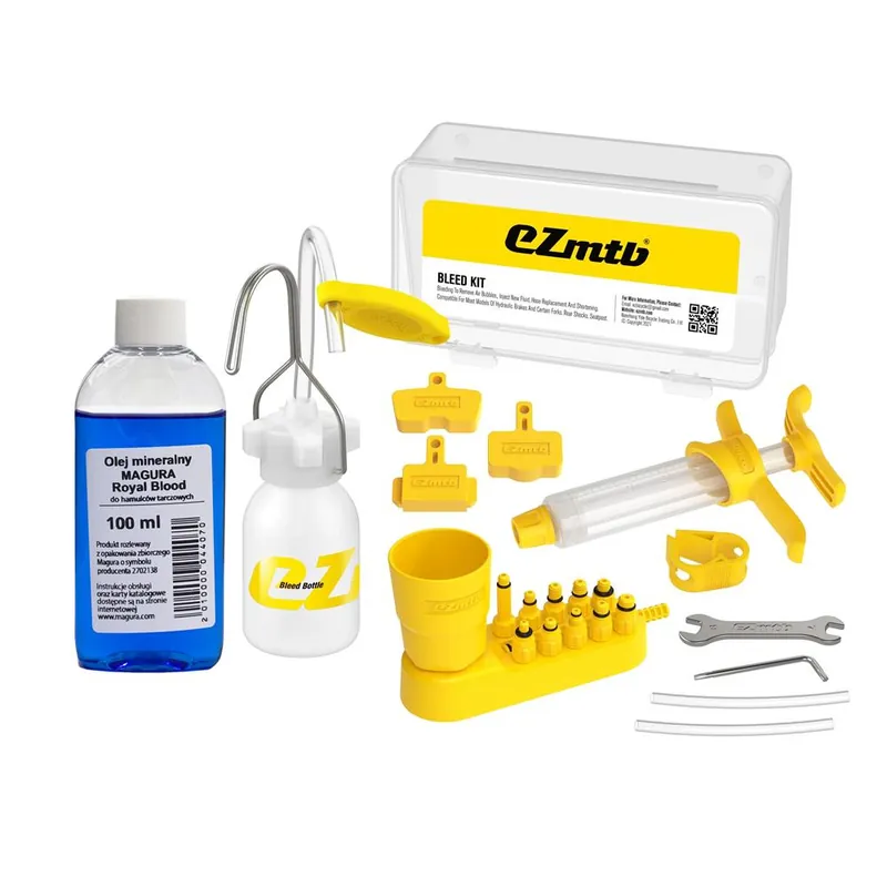 Zestaw EZMTB 2022 Lite do odpowietrzania hamulców hydraulicznych + olej mineralny Magura 100 ml Rabat