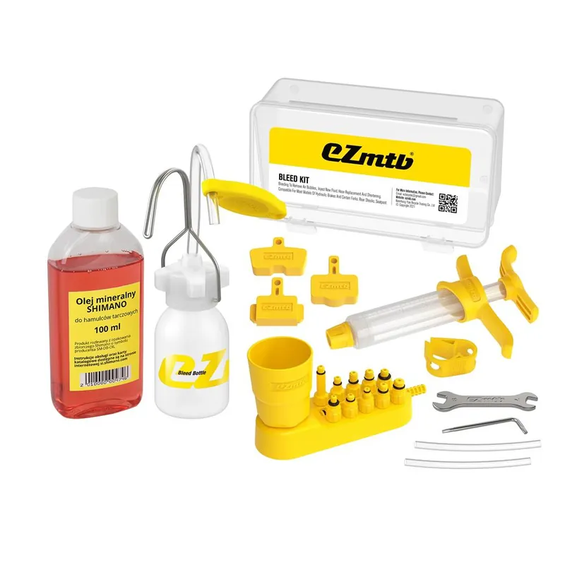 Rabat Zestaw EZMTB 2022 Lite do odpowietrzania hamulców hydraulicznych + olej mineralny Shimano 100 ml