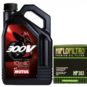 MOTUL 300V 4T 10W40 4L + HIFLO Niska cena