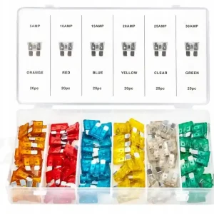 Ostatnia szansa YATO ZESTAW BEZPIECZNIKÓW SAMOCHODOWYCH 5A DO 30A 120szt YT-83144