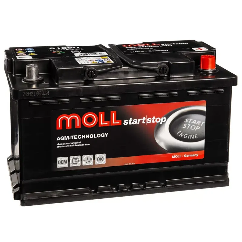 MOLL START/STOP AGM 12V 80AH 800A P+ Promocja