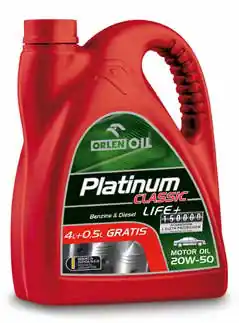 Autentyczny ORLEN PLATINUM CLASSIC LIFE+ 20W50 4.5L