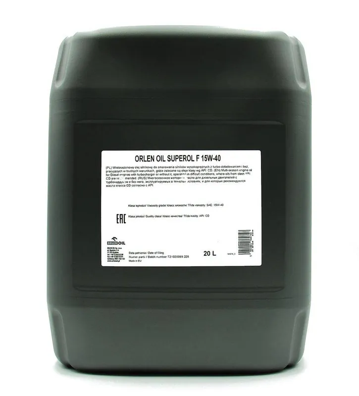 Zwrot pieniędzy ORLEN SUPEROLF CD 15W40 20L